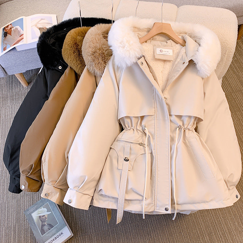 Women's Winter Jacket Hooded Faux Fur Padded Elegant