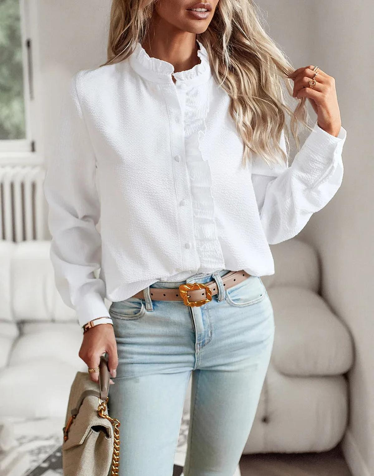 Elegant Cotton Sleeve Top