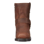 Harness Boots Leather Mid Cut Full Grain Buckle Fall
