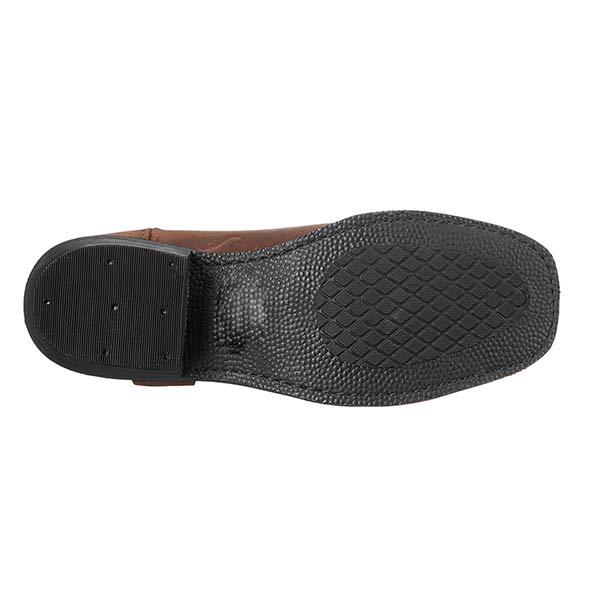 Harness Boots Leather Mid Cut Full Grain Buckle Fall