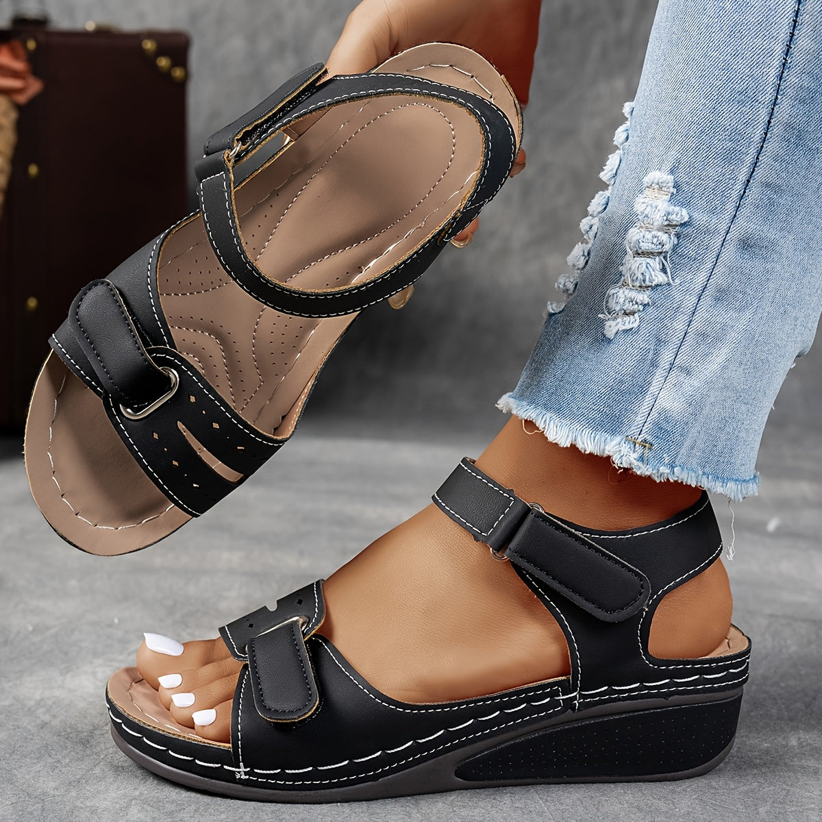Platform Comfort Sandals Adjustable