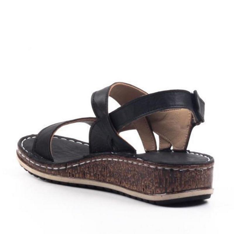 Cork Wedge Sandals Adjustable Strap