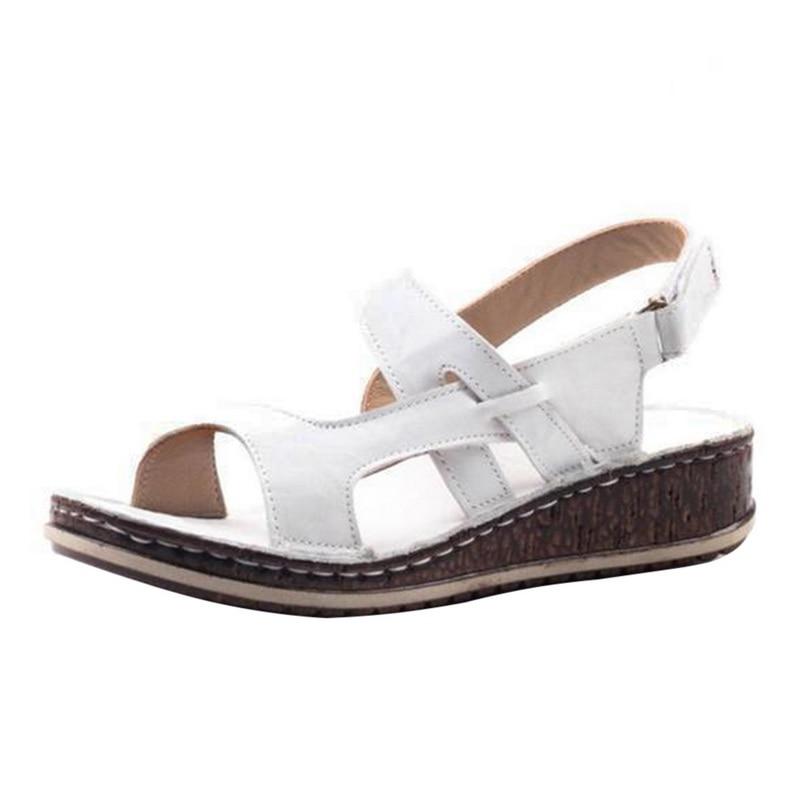 Cork Wedge Sandals Adjustable Strap