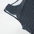 Sleeveless Polka Dot Mini Dress with Fitted Waist