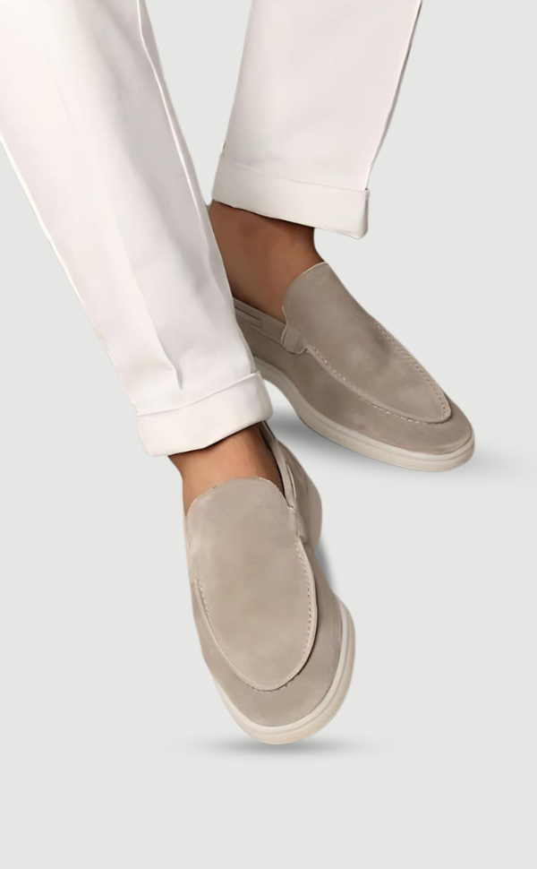 Mens Suede Loafer Round Toe Five Color