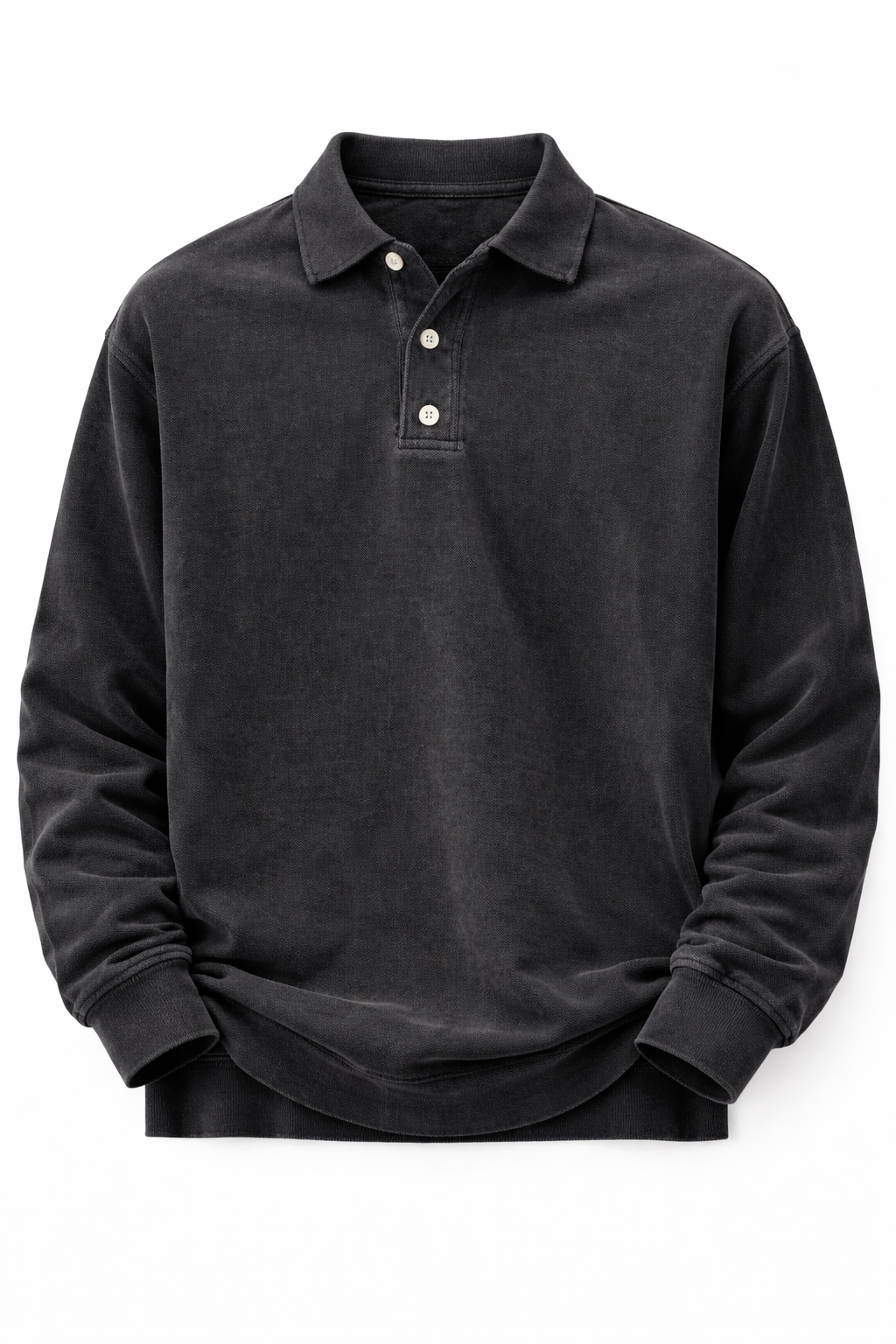 Mens Quarter Zip Polo Long Sleeve Five Color