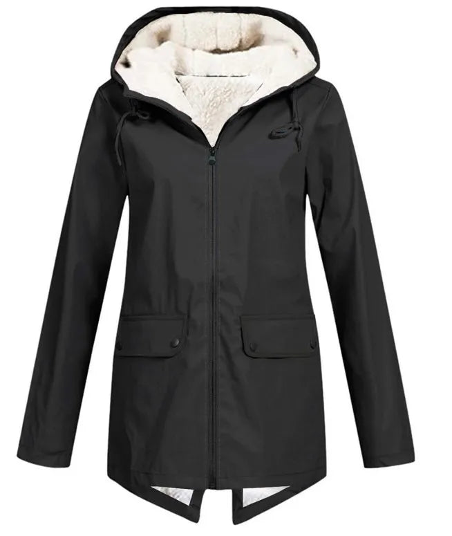 Women's Jacket Fleece Lined Hooded Water Repellent Winter