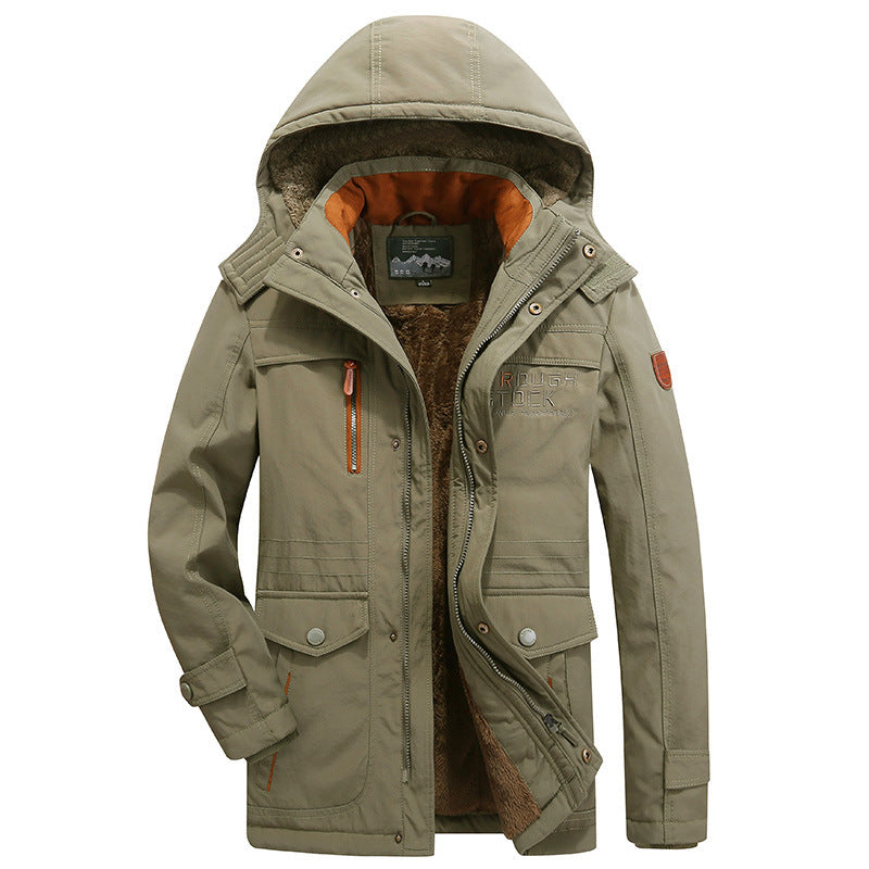 Wind Water Repellent Parka Hooded Lined Winter Jacket