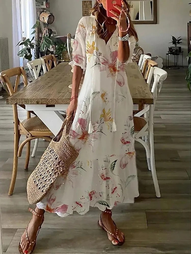 Womens Boho Maxi Dress Floral Print Five Style