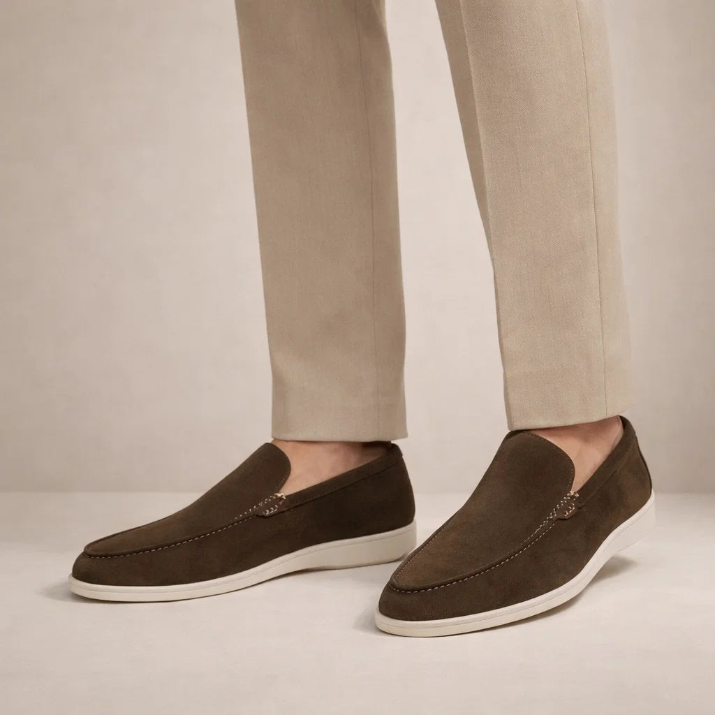 Men's Casual Loafers Regular Fit Leather Upper Slip-On
