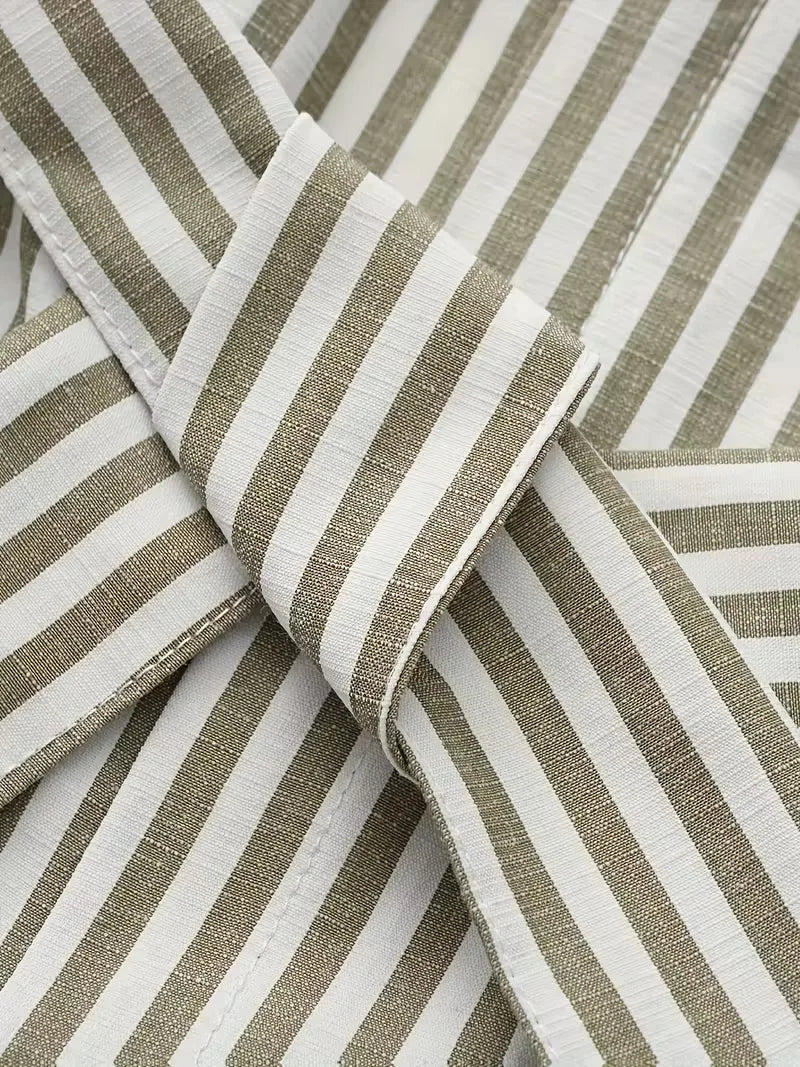 Mens Striped Casual Shirt Slim Fit