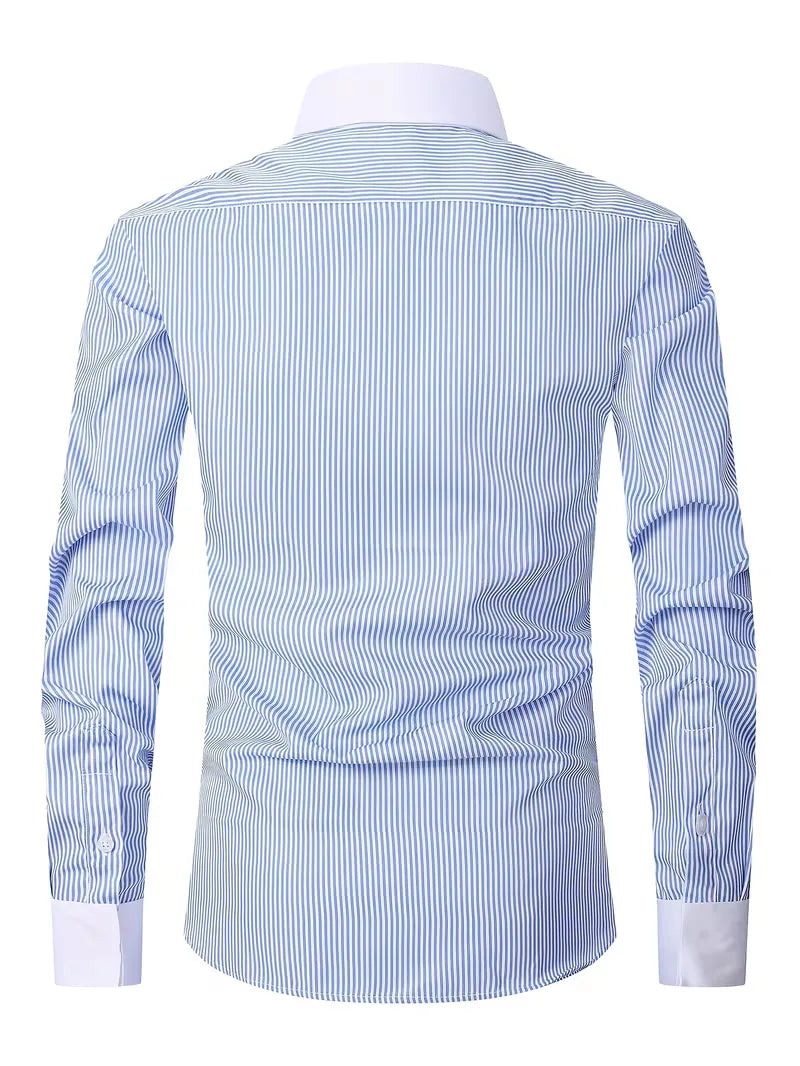 Mens Mandarin Collar Dress Shirt