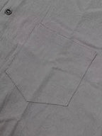 Mens Short Sleeve Linen Shirt Chest Pocket