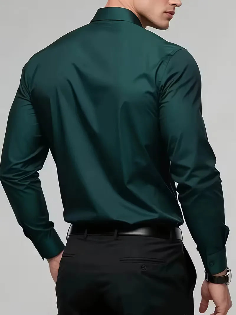Mens Slim Fit Mandarin Collar Shirt