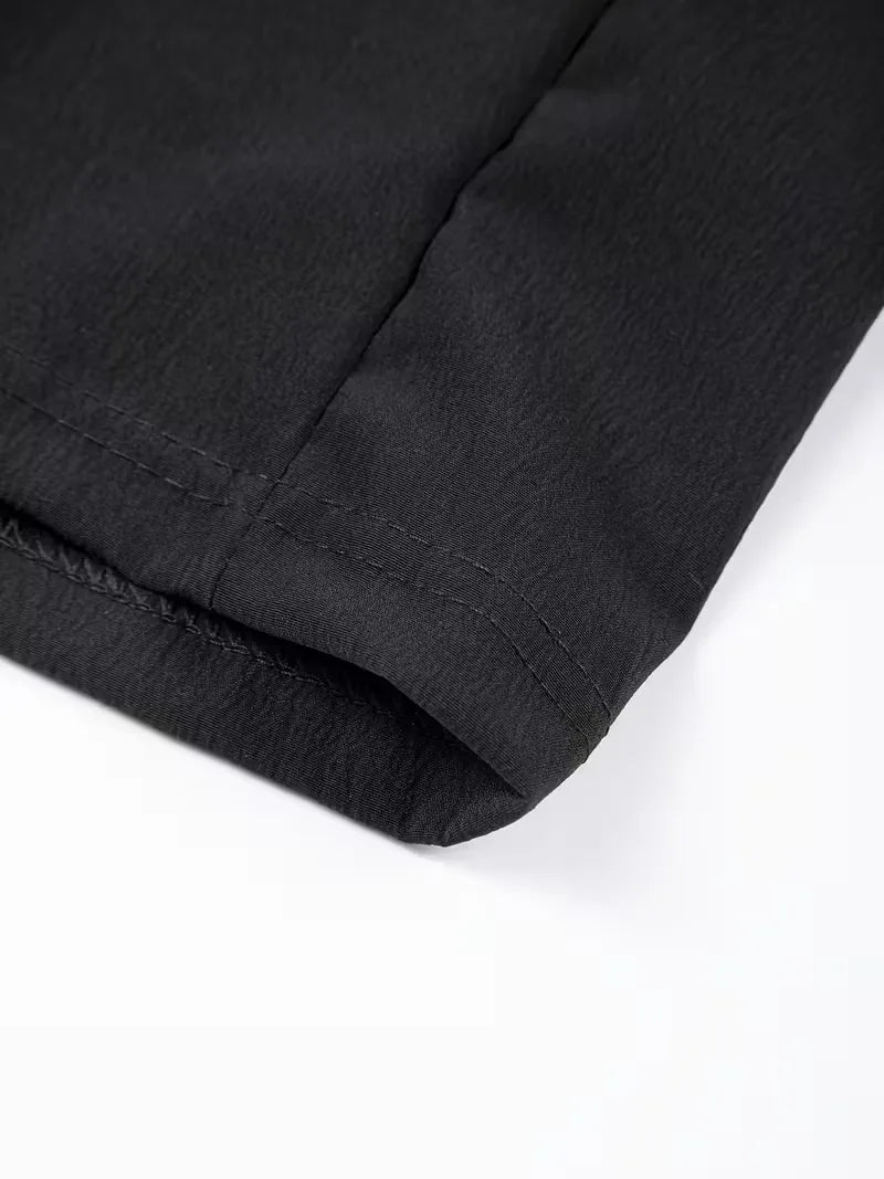 Mens Loose Fit Shorts Elastic Waist Drawstring