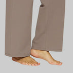 Soft Jersey Trousers Straight Leg Elastic Waist Pockets