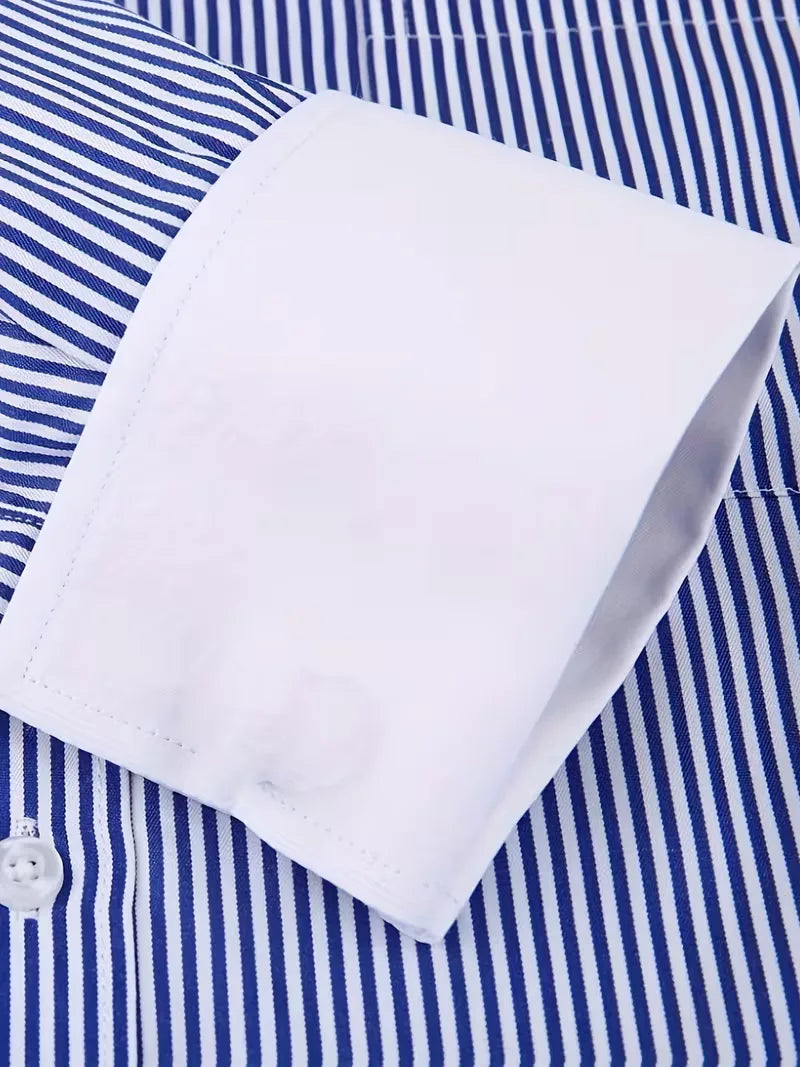 Mens Mandarin Collar Dress Shirt