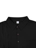 Mens Short Sleeve Linen Shirt Chest Pocket