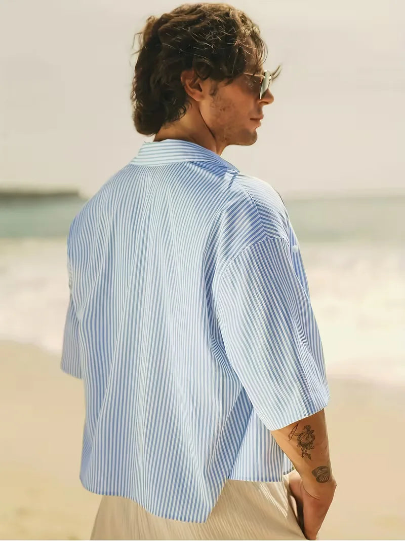 Mens Short Sleeve V Neck Shirt