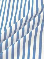 Mens Vertical Stripe Dress Shirt Mandarin Collar