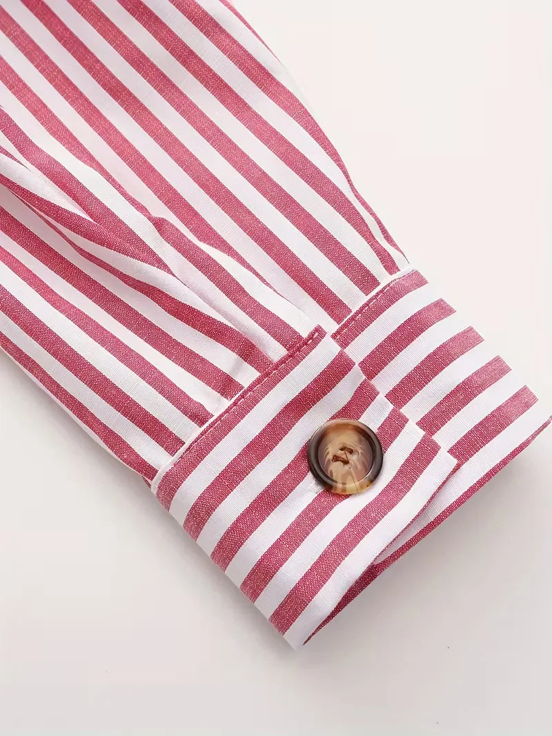 Mens Striped Casual Shirt Slim Fit