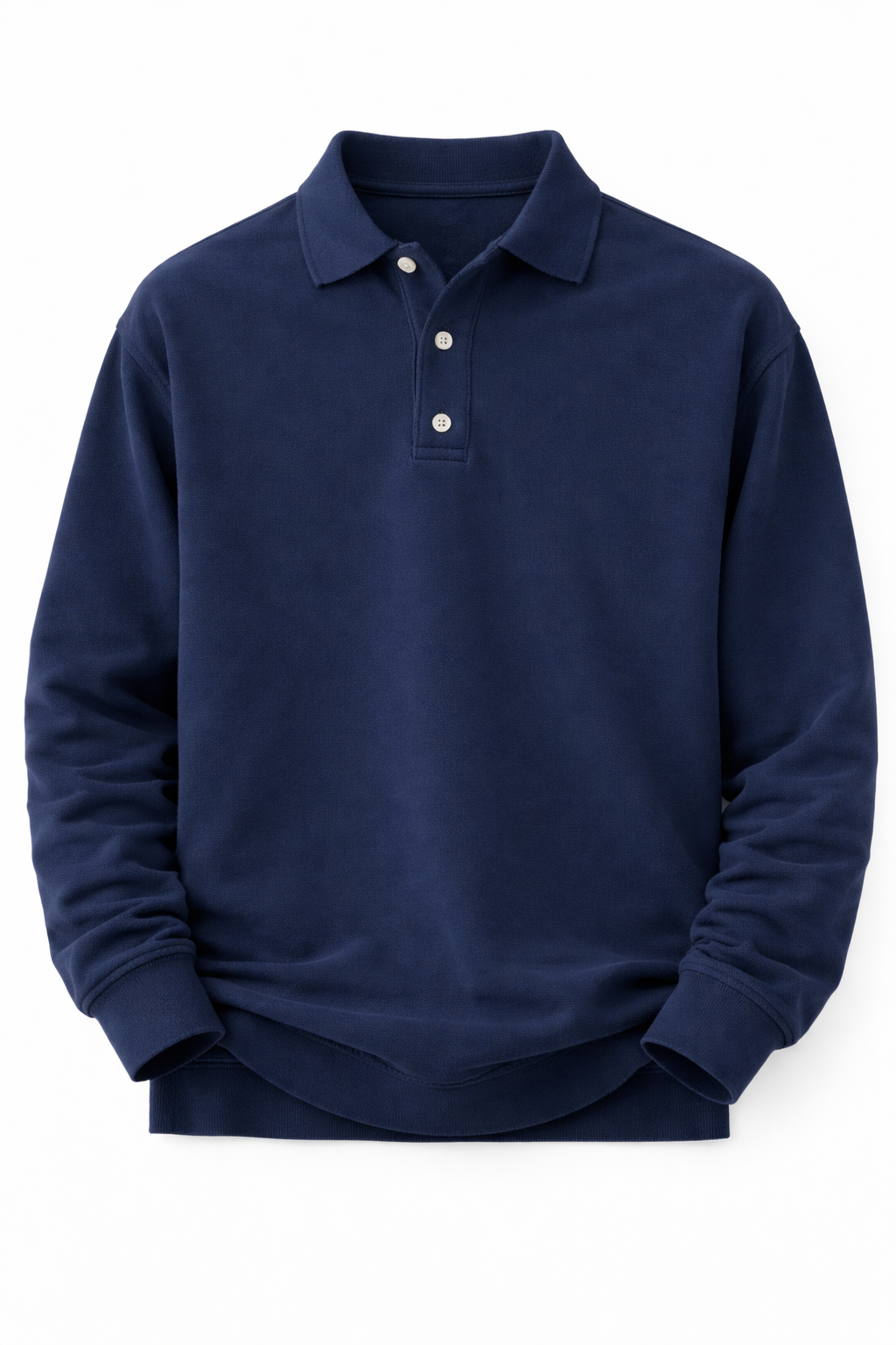 Mens Quarter Zip Polo Long Sleeve Five Color
