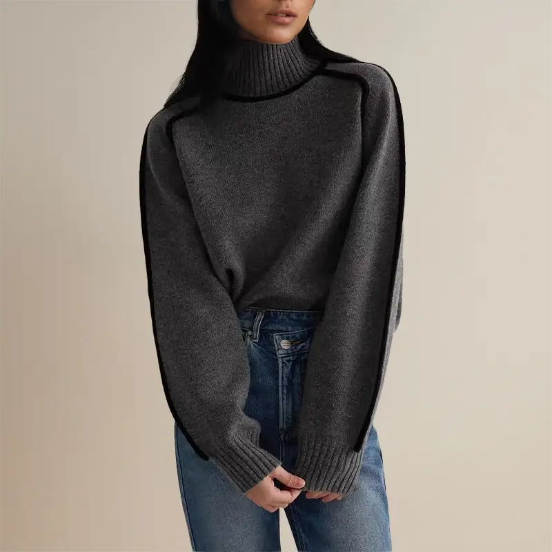 Women's Turtleneck Sweater Old Money Soft Knit Classic