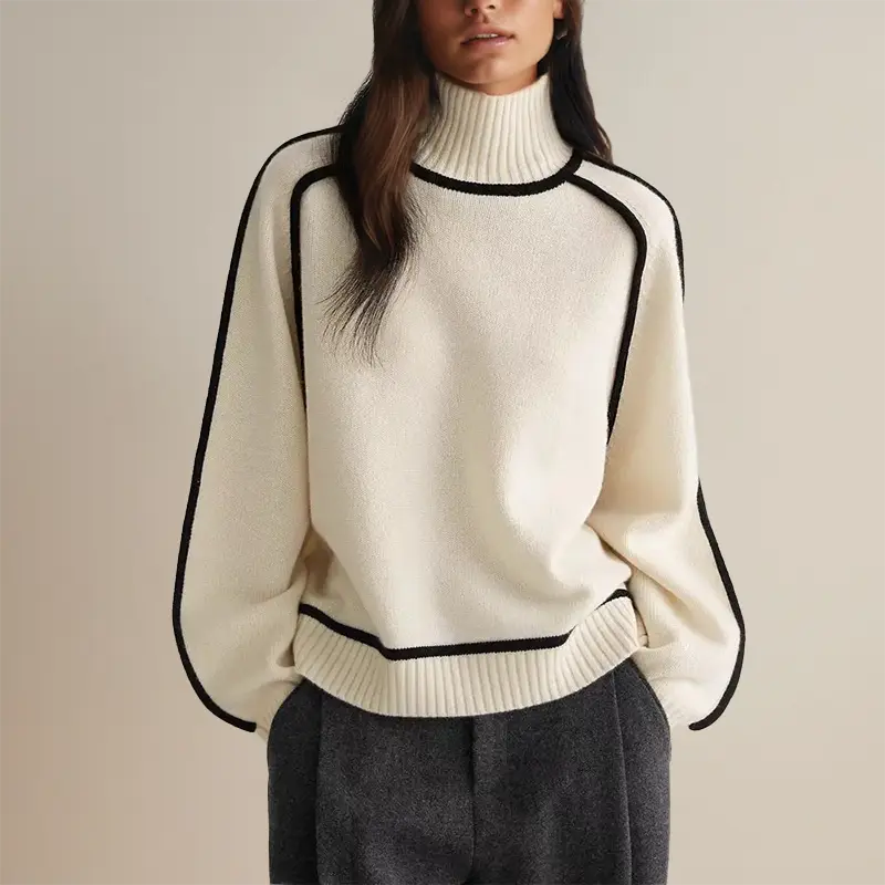 Women's Turtleneck Sweater Old Money Soft Knit Classic
