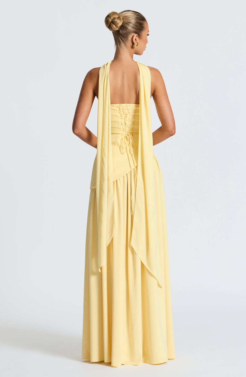 Womens Strapless Corset Maxi Dress Asymmetric Waist