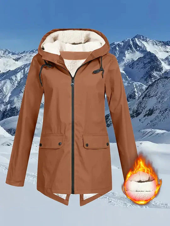 Women's Jacket Fleece Lined Hooded Water Repellent Winter
