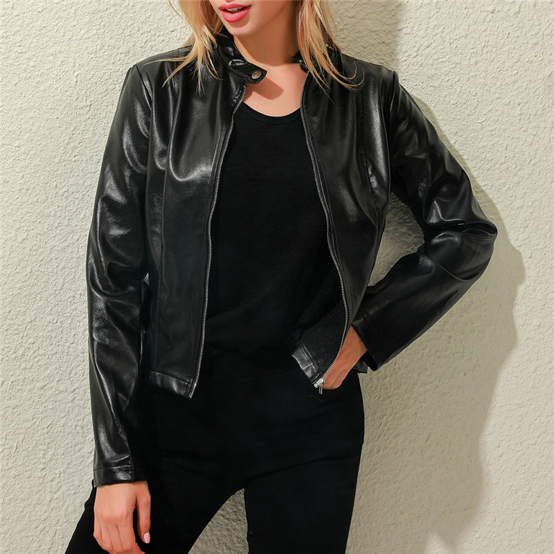 Women's Jacket Stand Collar Durable Versatile Everyday Casual
