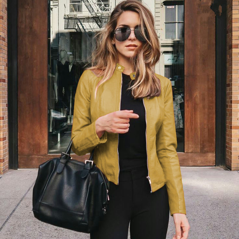 Women's Jacket Stand Collar Durable Versatile Everyday Casual