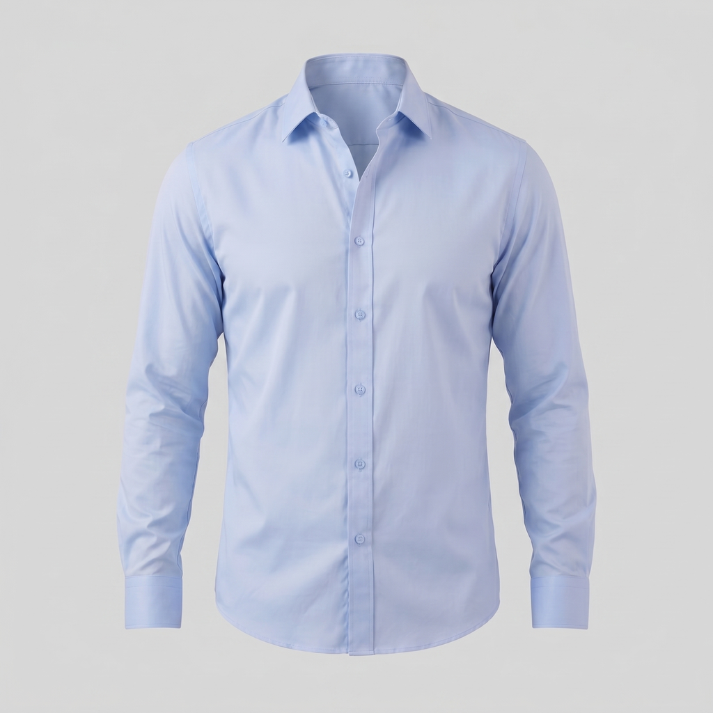 Mens Dress Shirt Slim Fit Long Sleeve Point Collar
