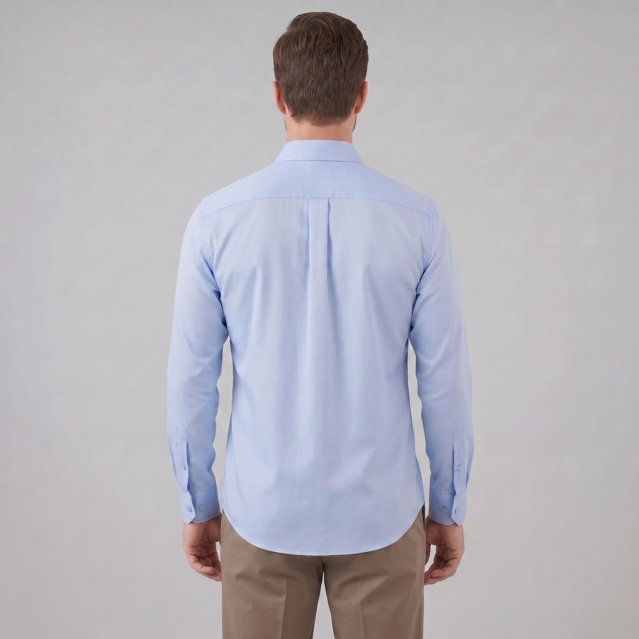 Mens Dress Shirt Slim Fit Long Sleeve Point Collar