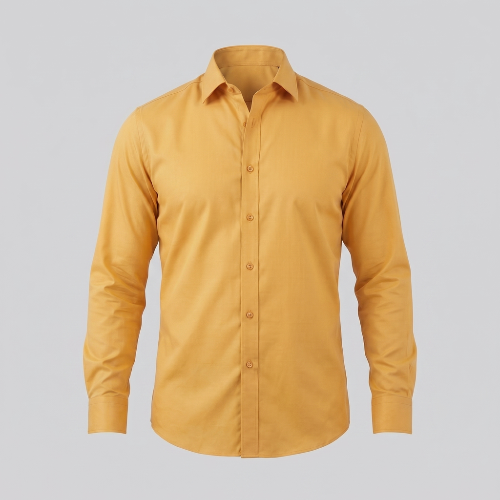 Mens Dress Shirt Slim Fit Long Sleeve Point Collar