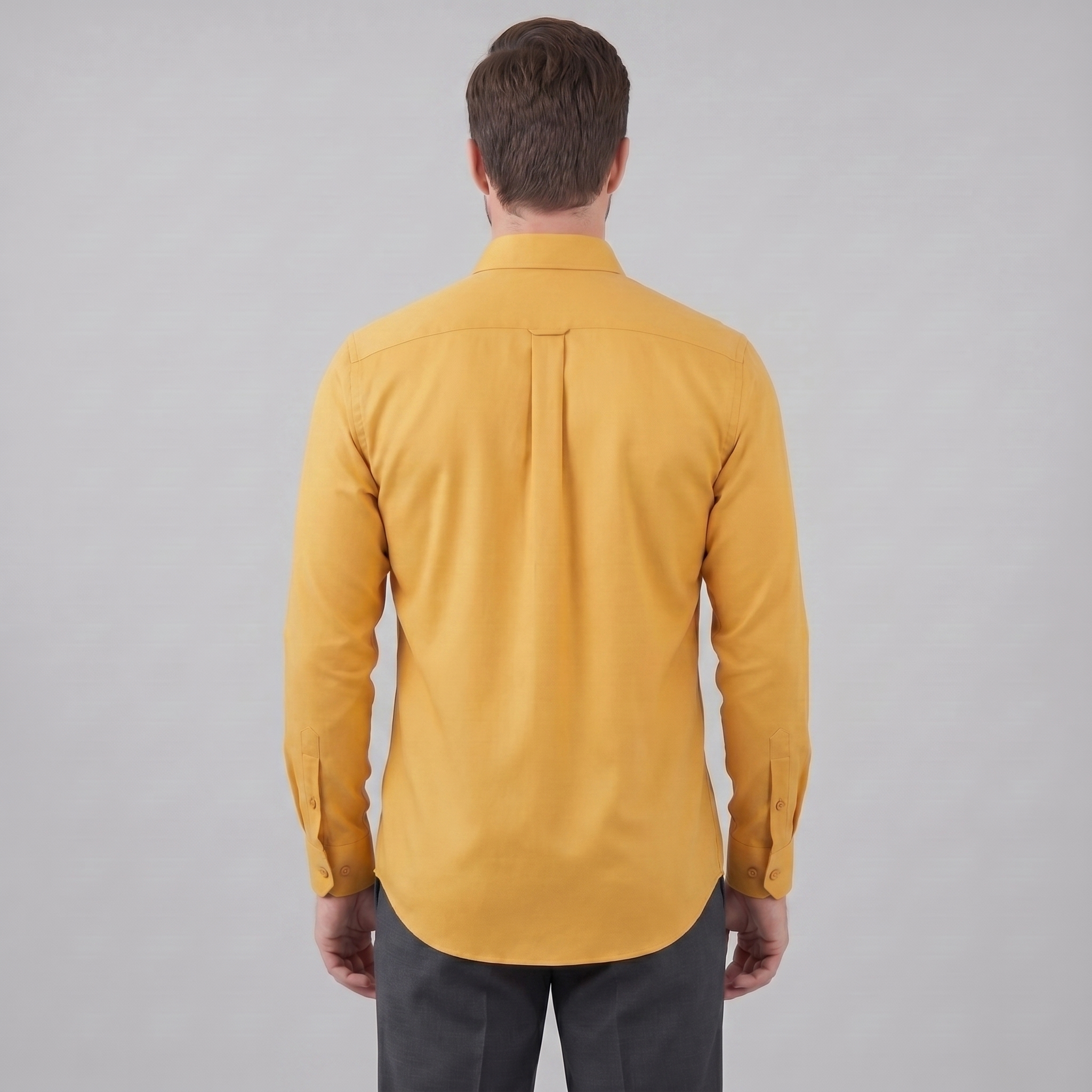 Mens Dress Shirt Slim Fit Long Sleeve Point Collar