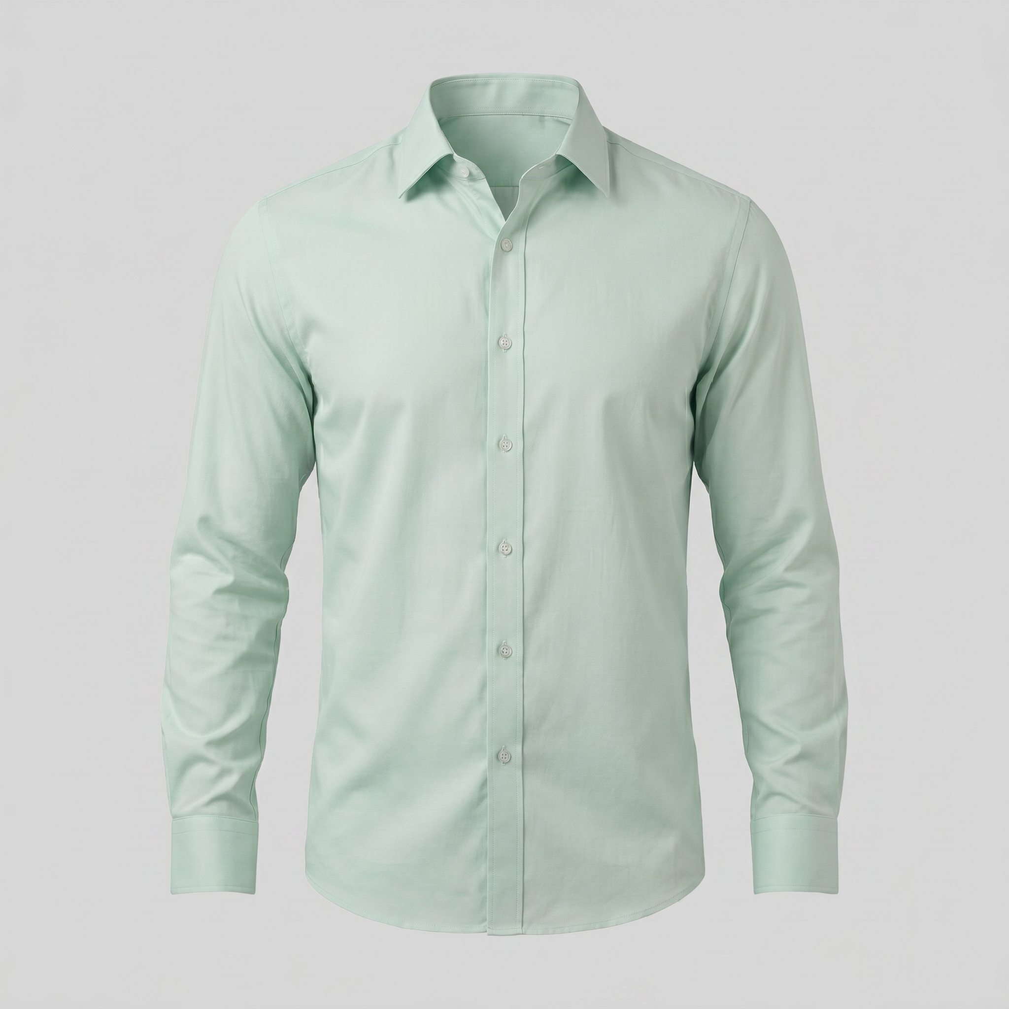 Mens Dress Shirt Slim Fit Long Sleeve Point Collar