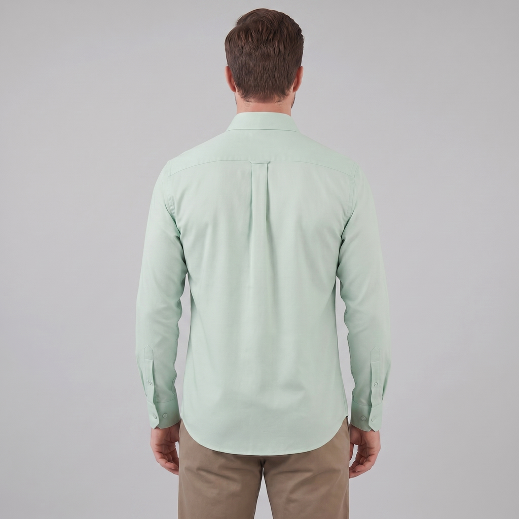 Mens Dress Shirt Slim Fit Long Sleeve Point Collar