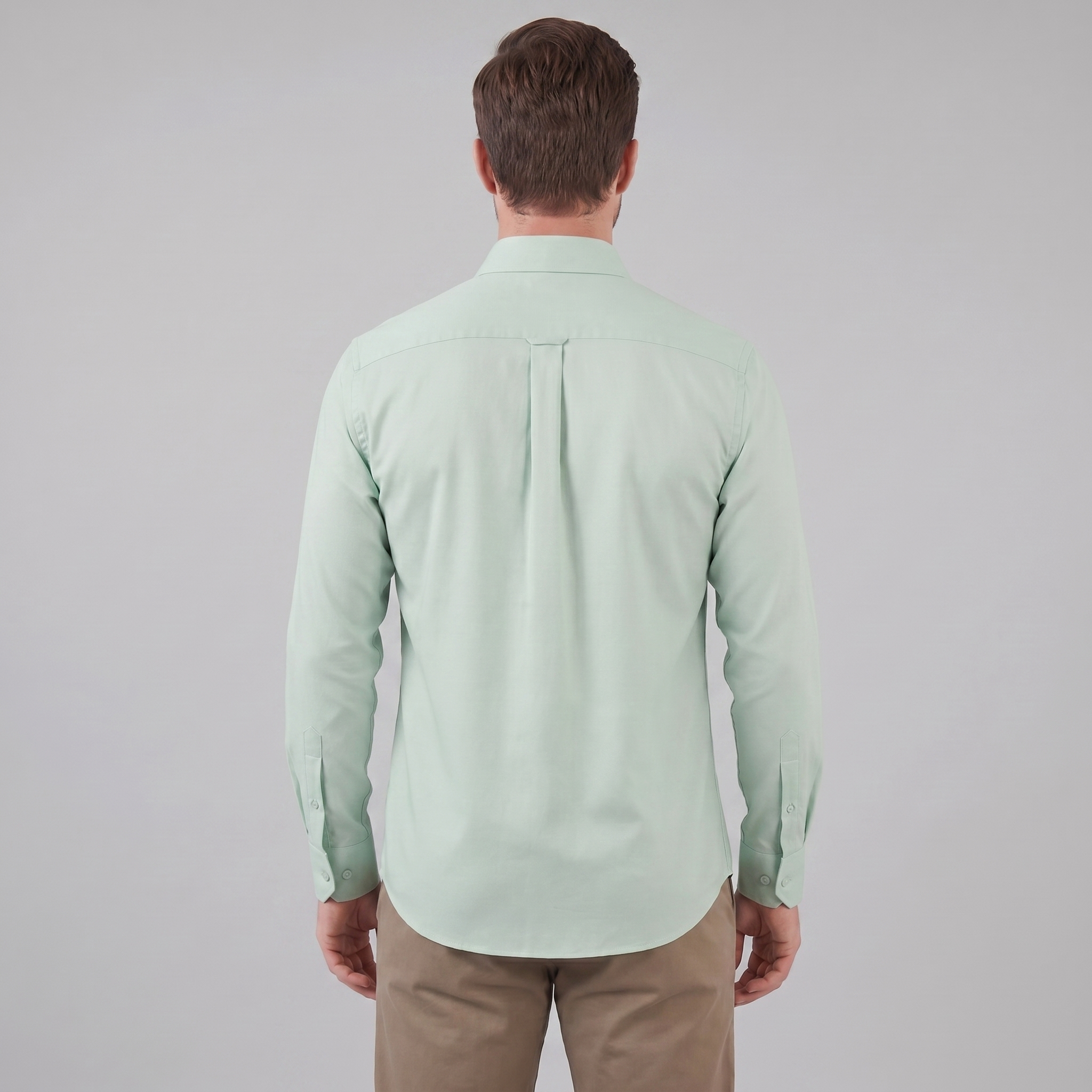 Mens Dress Shirt Slim Fit Long Sleeve Point Collar
