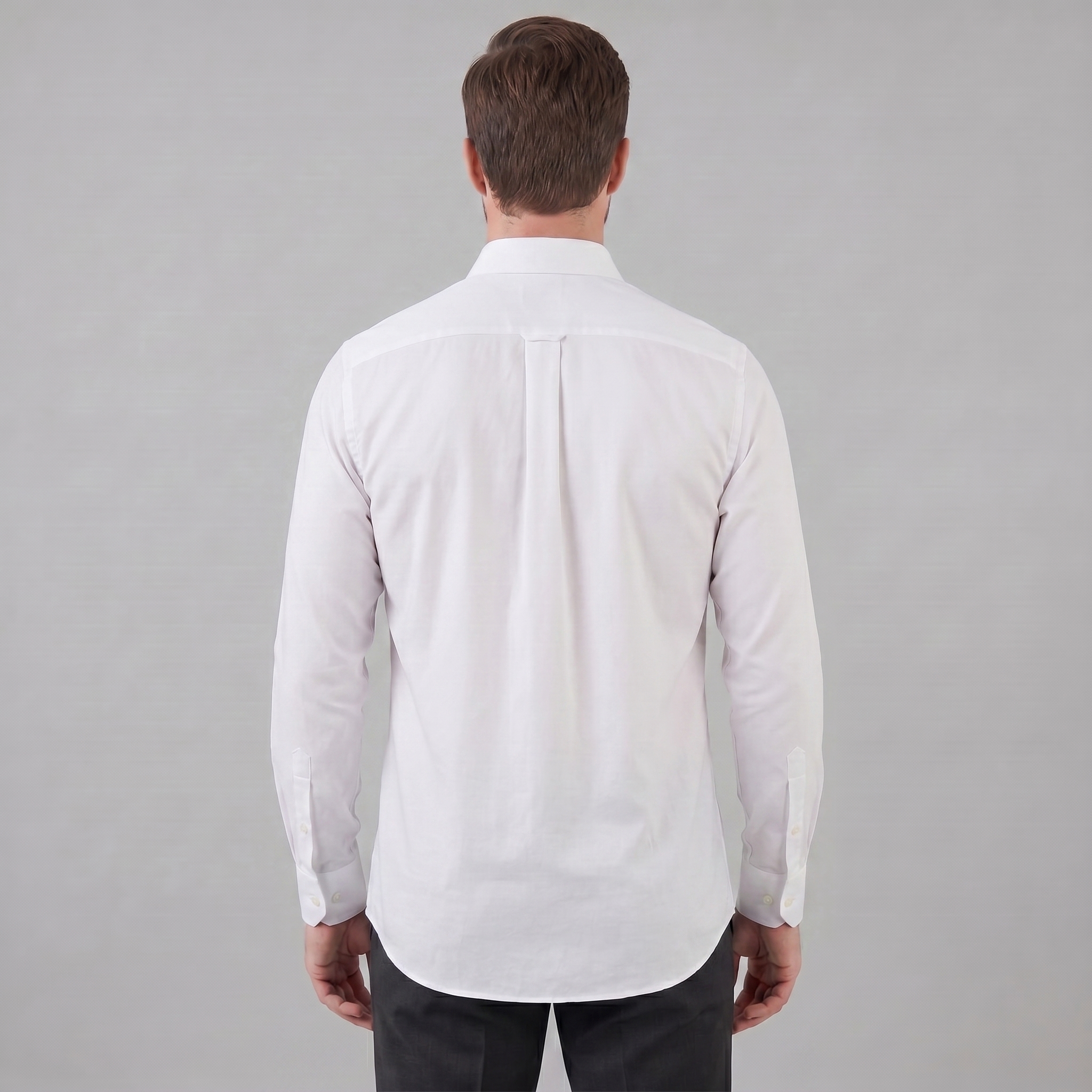 Mens Dress Shirt Slim Fit Long Sleeve Point Collar