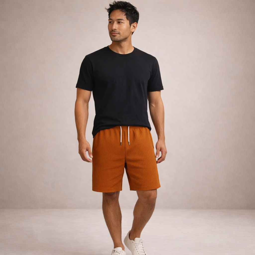 Men's Linen Shorts Regular Fit Breathable Summer Casual