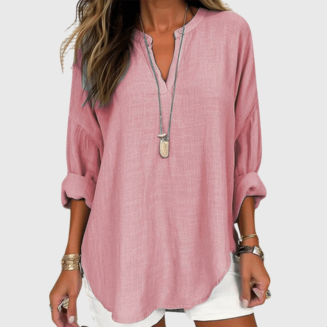 Womens Loose Fit Top Long Sleeve Five Color