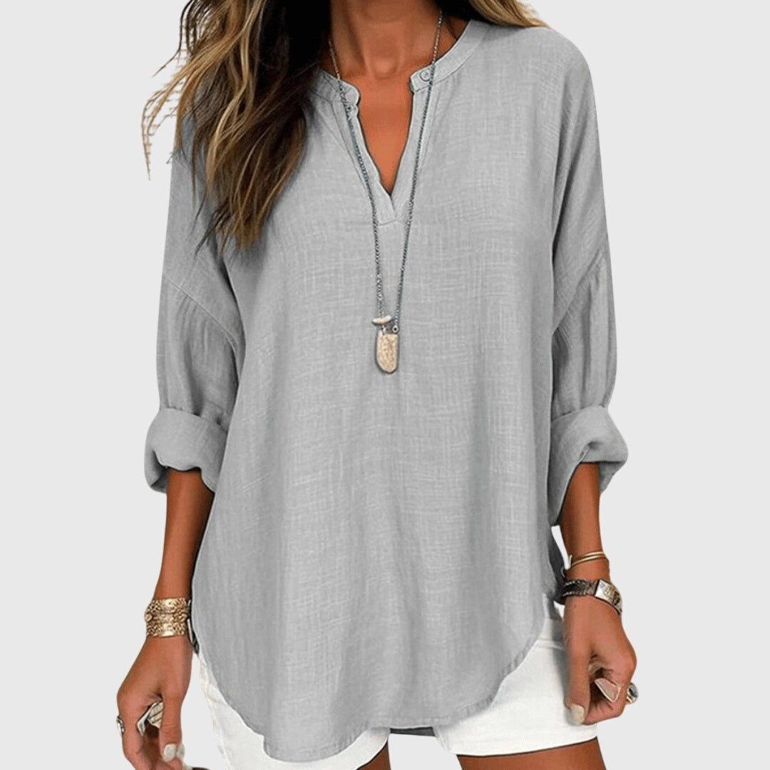 Womens Loose Fit Top Long Sleeve Five Color