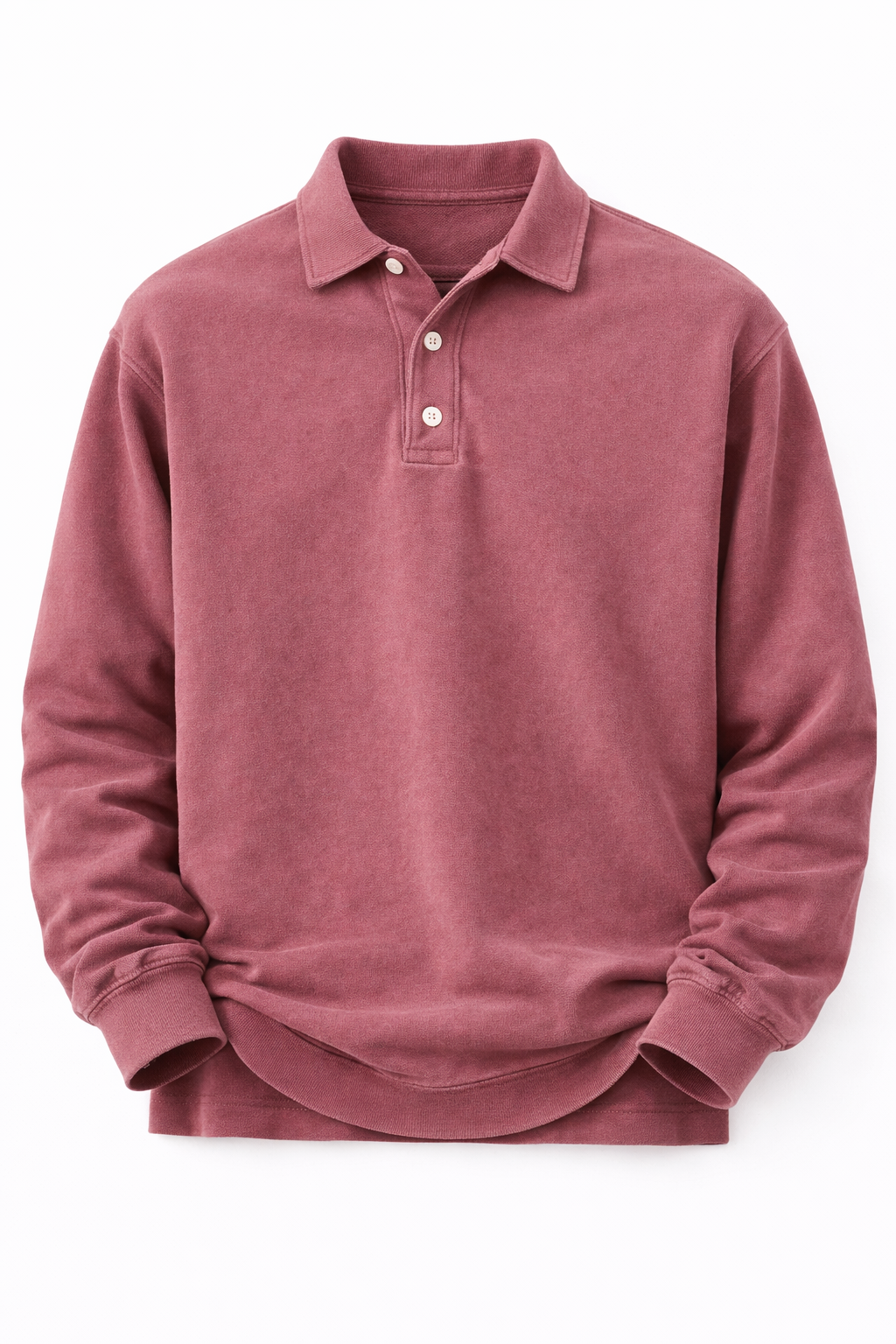 Mens Quarter Zip Polo Long Sleeve Five Color
