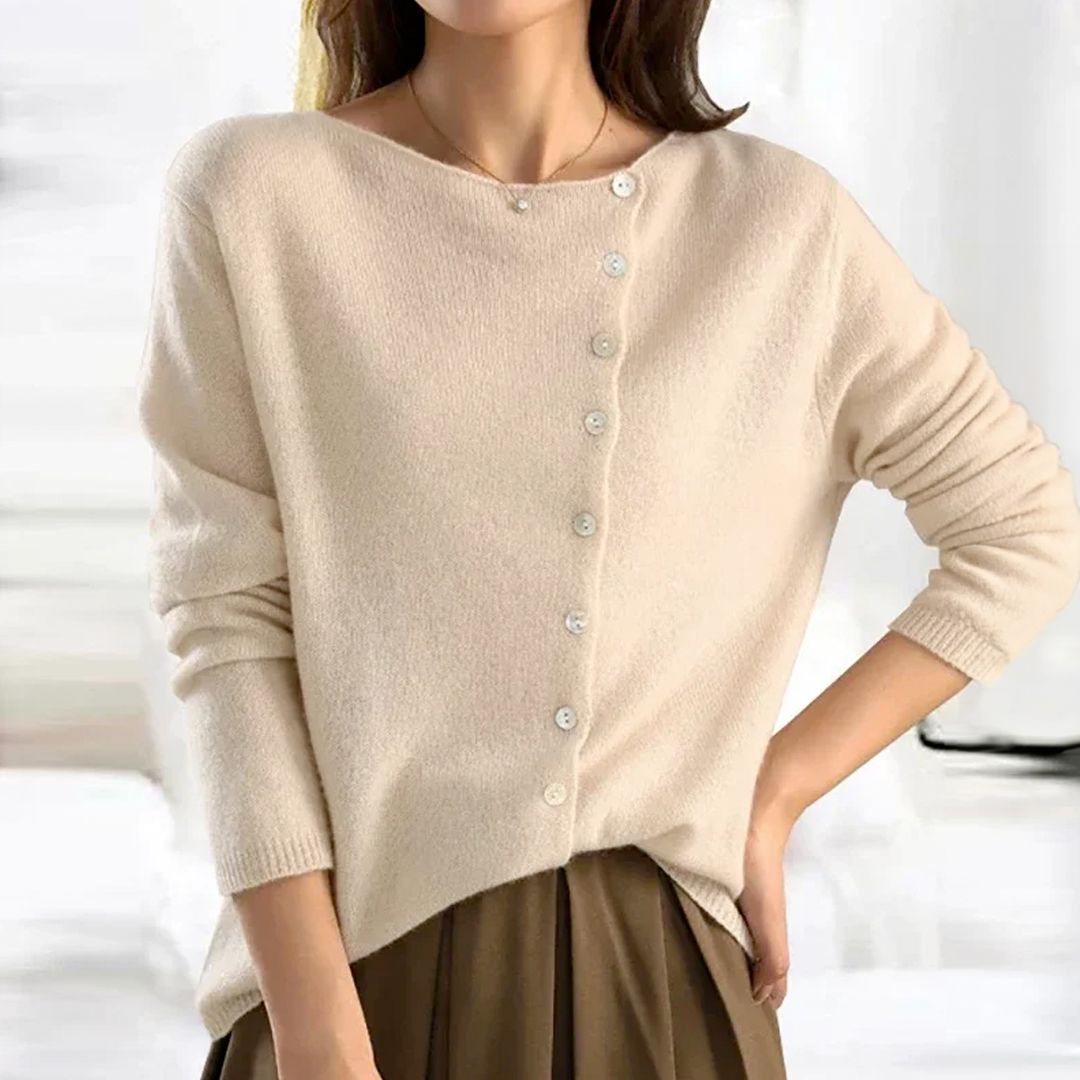 Women's Vintage Knit Sweater Soft Textured Casual Retro