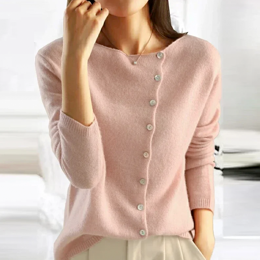Women's Vintage Knit Sweater Soft Textured Casual Retro