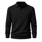 Mens Polo Long Sleeve Textured Five Color