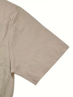 Mens Short Sleeve Linen Shirt Chest Pocket