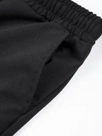 Mens Loose Fit Shorts Elastic Waist Drawstring