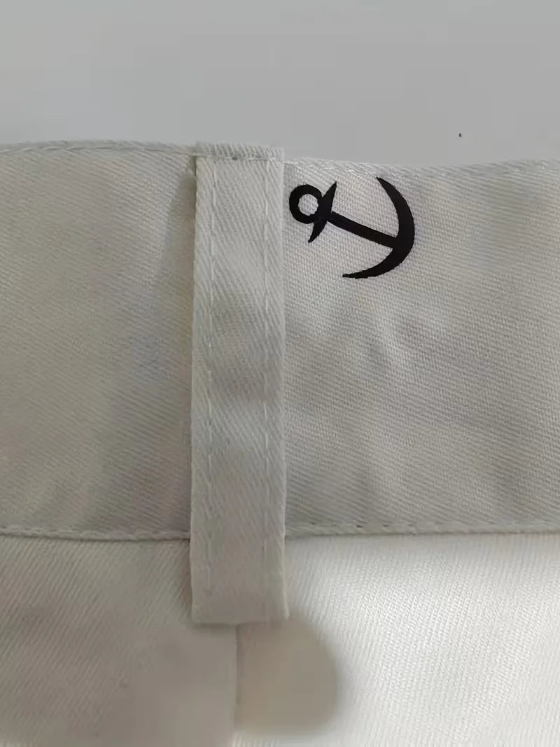 Mens Anchor Print Shorts Straight Fit
